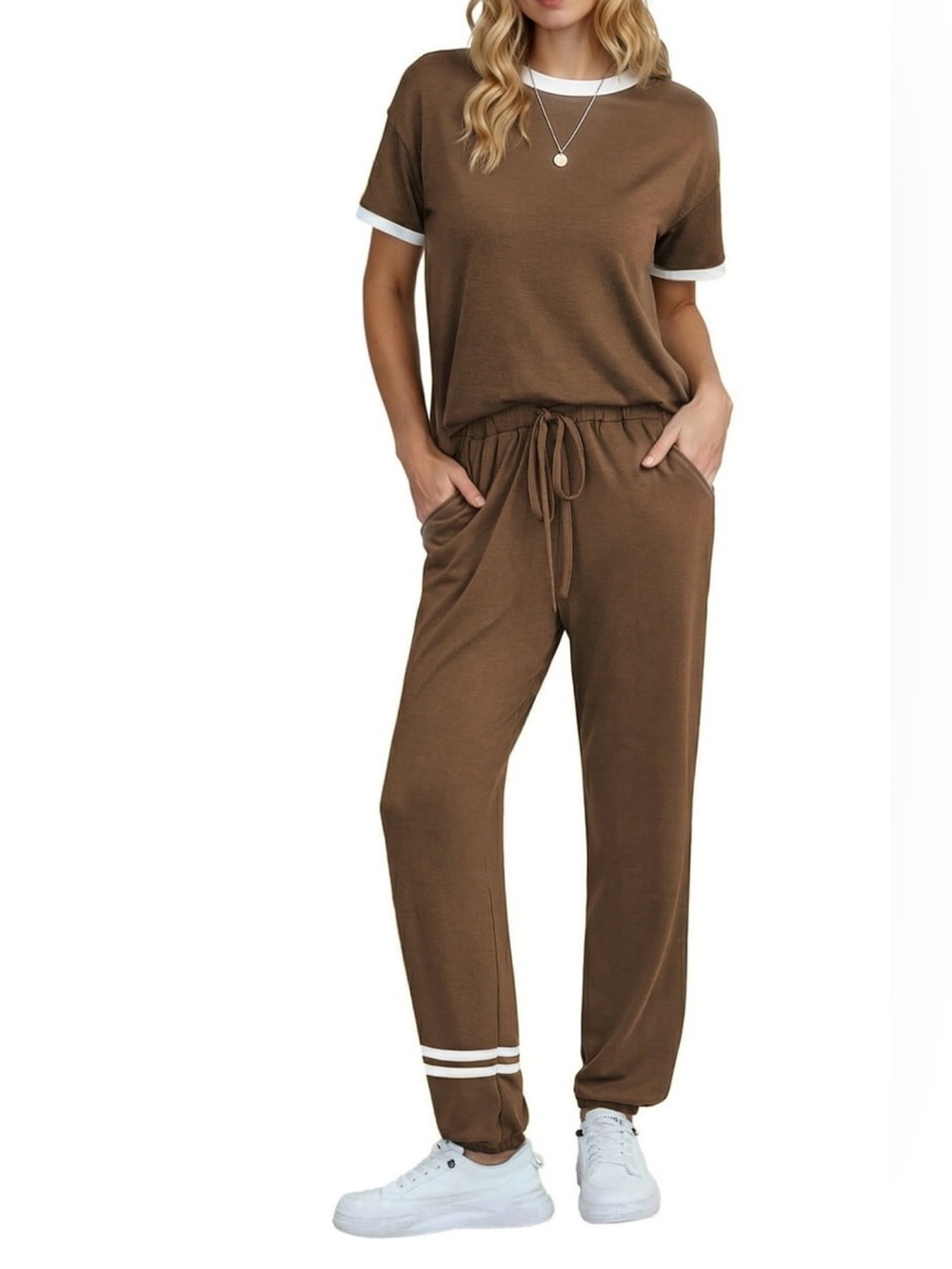 Brown Crewneck Top & Joggers Set - PLUS SIZE 2XL - NWT